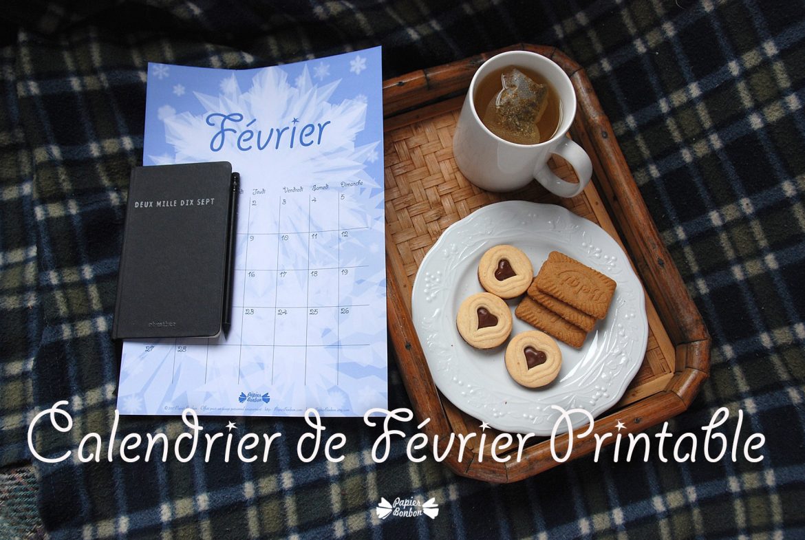 calendrier février 2017 imprimable