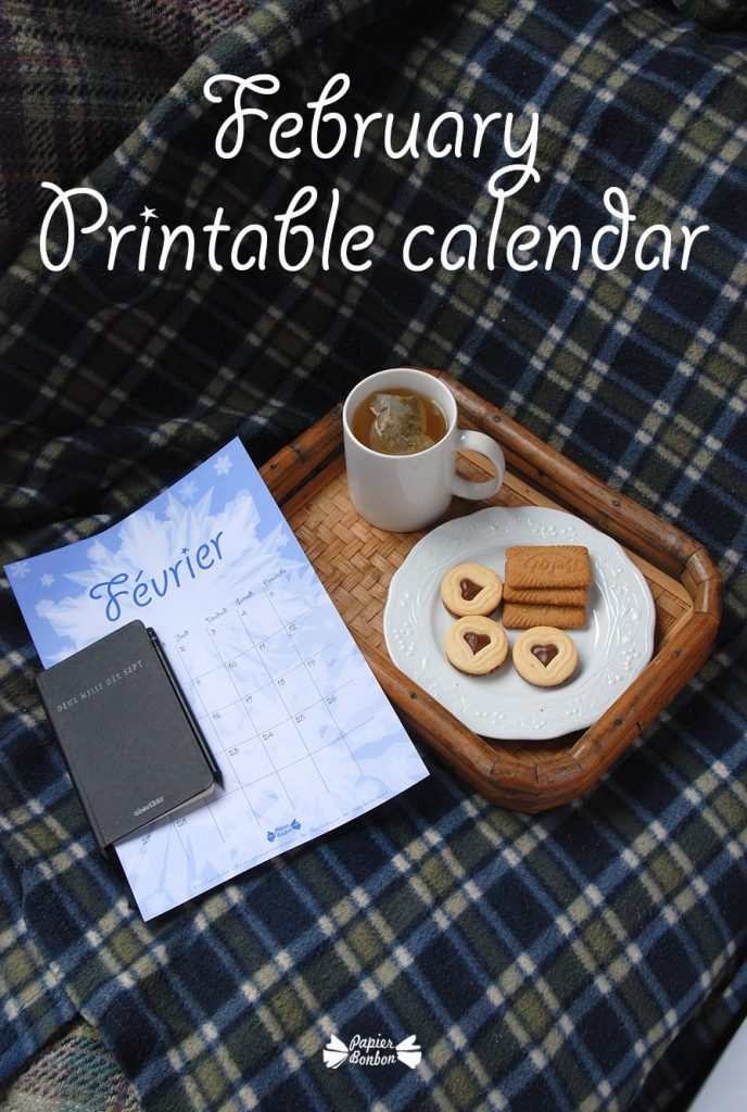 Snowflakes Printable calendar