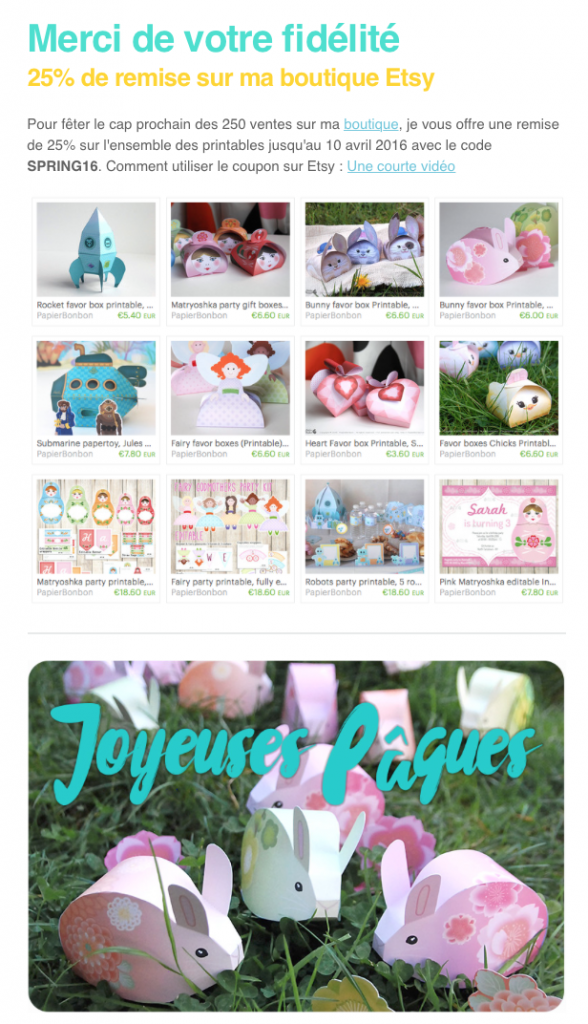Aperçu Newsletter Papier Bonbon