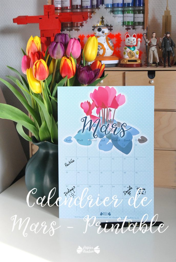 calendrier mars 2017 imprimable