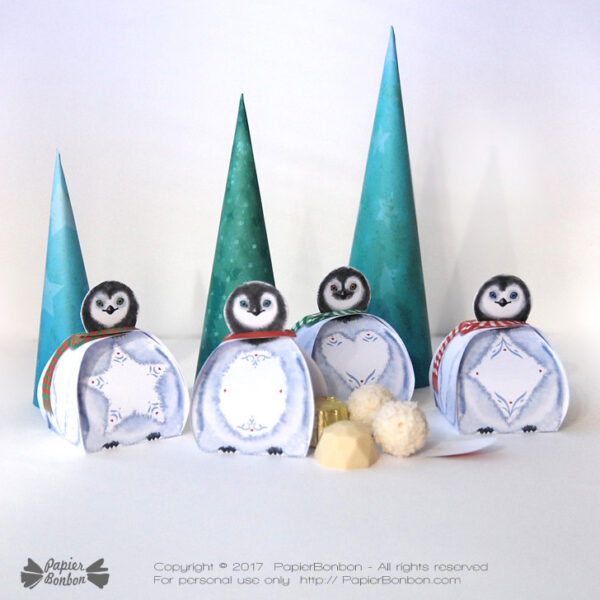 Boîtes cadeaux pingouins - Penguins favor boxes