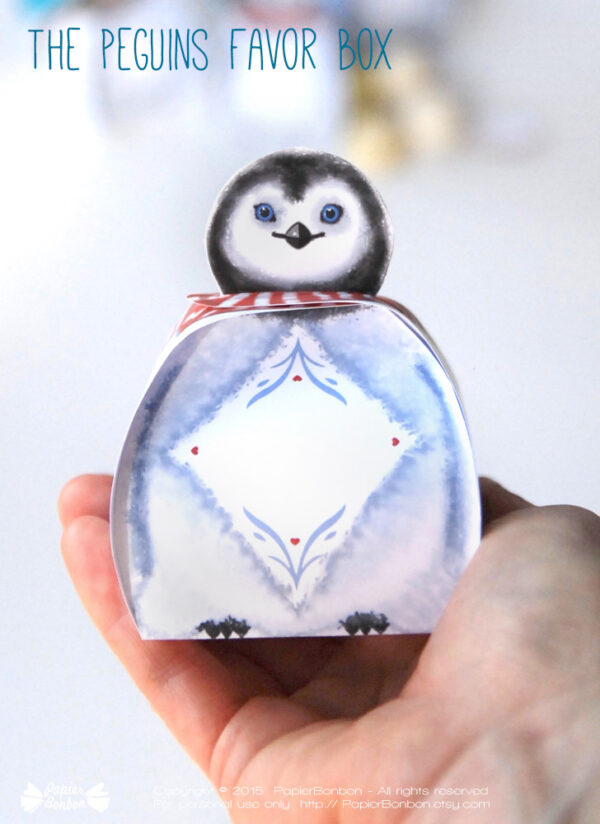 Boîtes cadeaux pingouins - Penguins favor boxes