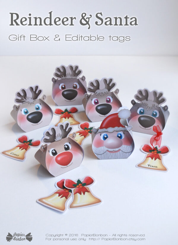 Reindeer gift box / Boîtes cadeaux Renne