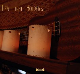 Natural tea light holder