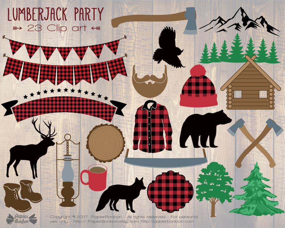 Lumberjack Clip Arts Papier Bonbon