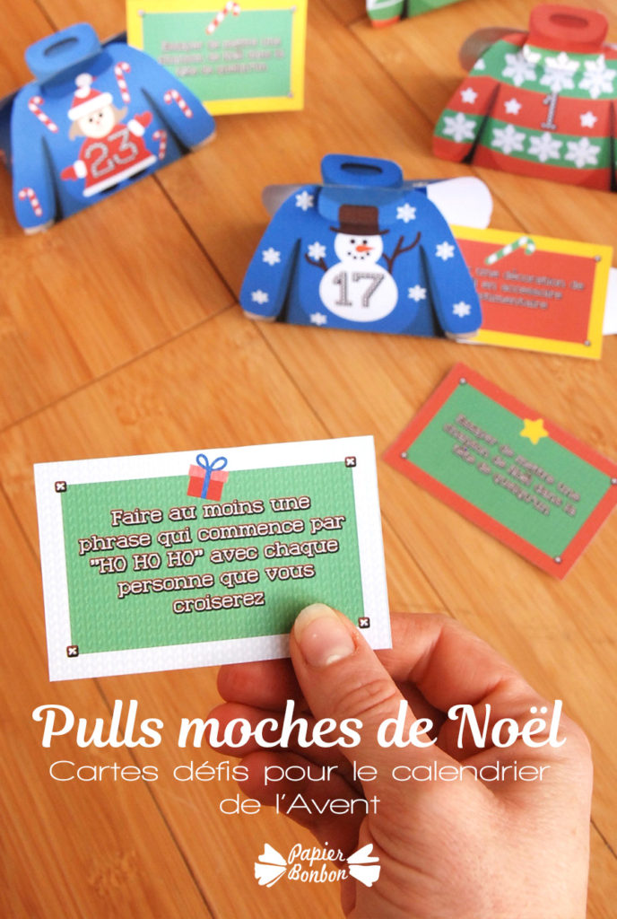 Idées défis amusant pour le calendrier de l