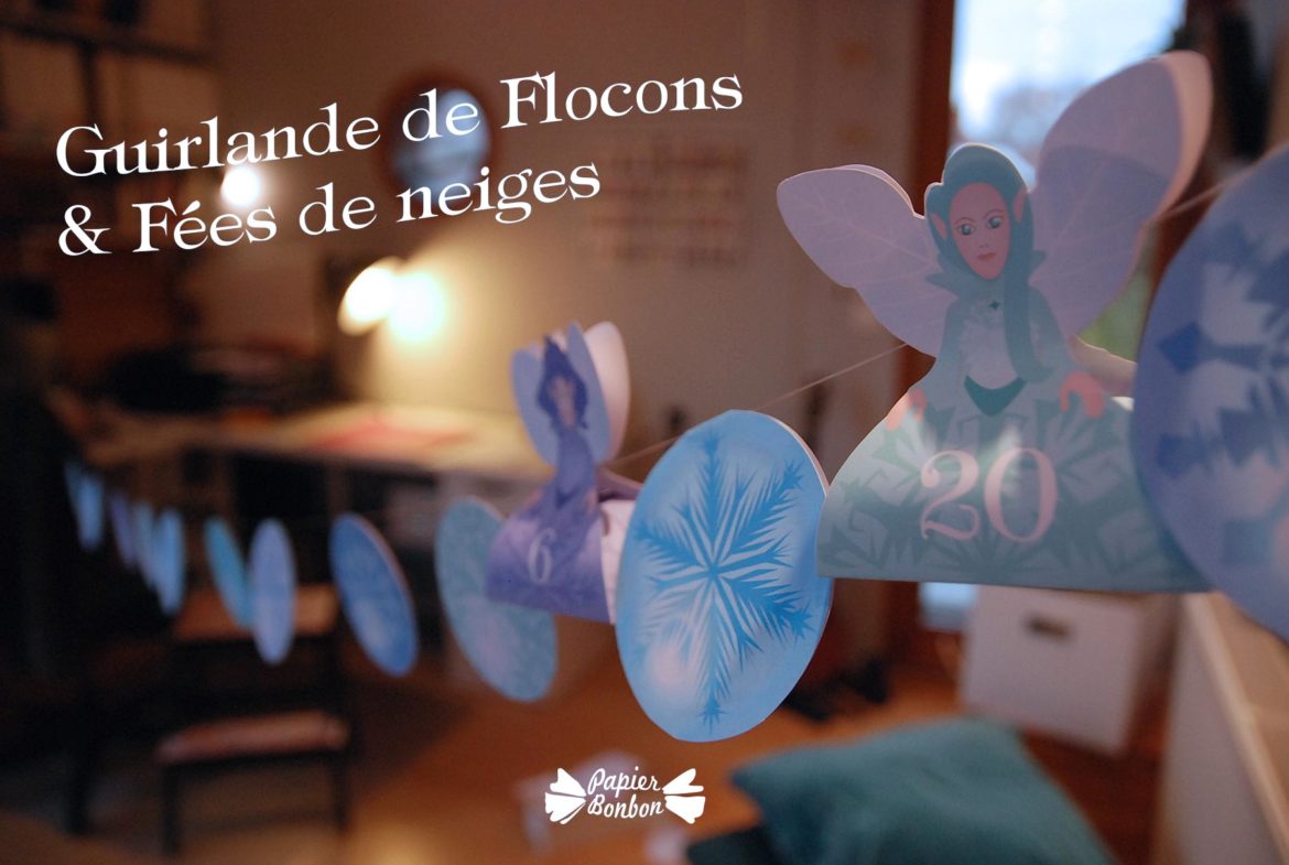 Printable guirlande de flocons