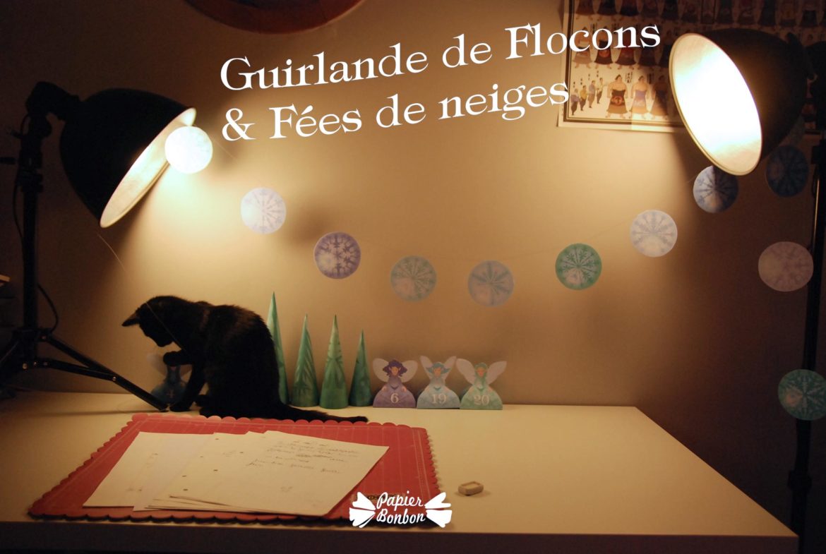 Printable guirlande de flocons