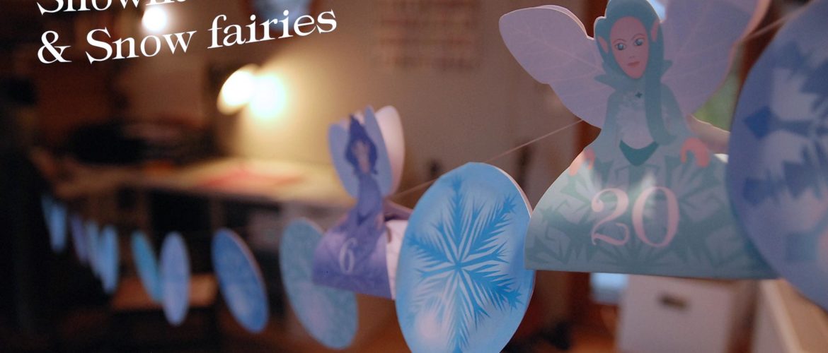 Snowflakes garland printable