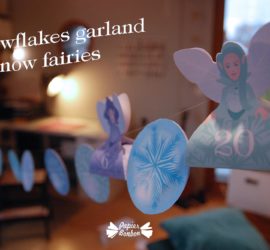 Snowflakes garland printable