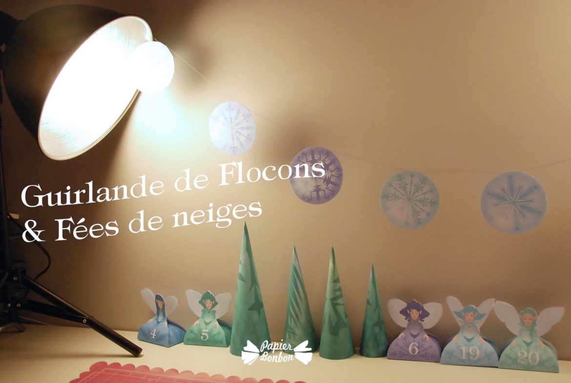 Printable guirlande de flocons