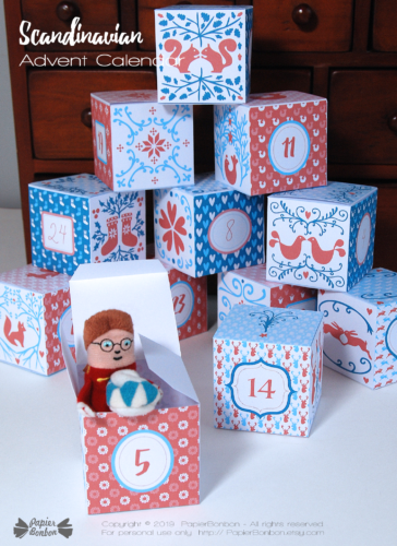 Calendrier de l'Avent motifs scandinaves | Scandinavian Advent Calendar