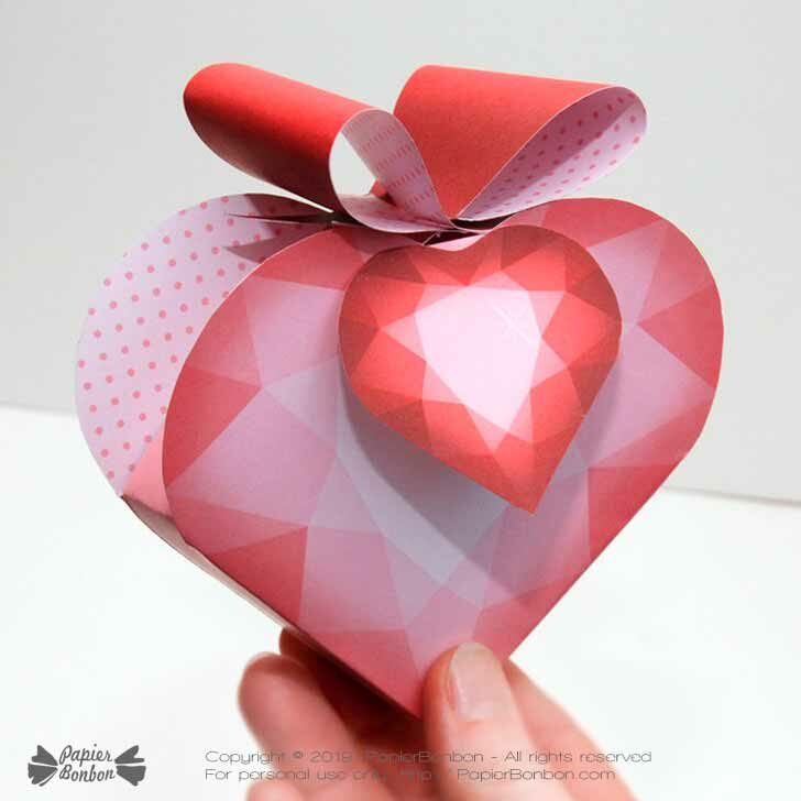 Papier gaufré coeur 3D, papier d'emballage pour boîte-cadeau