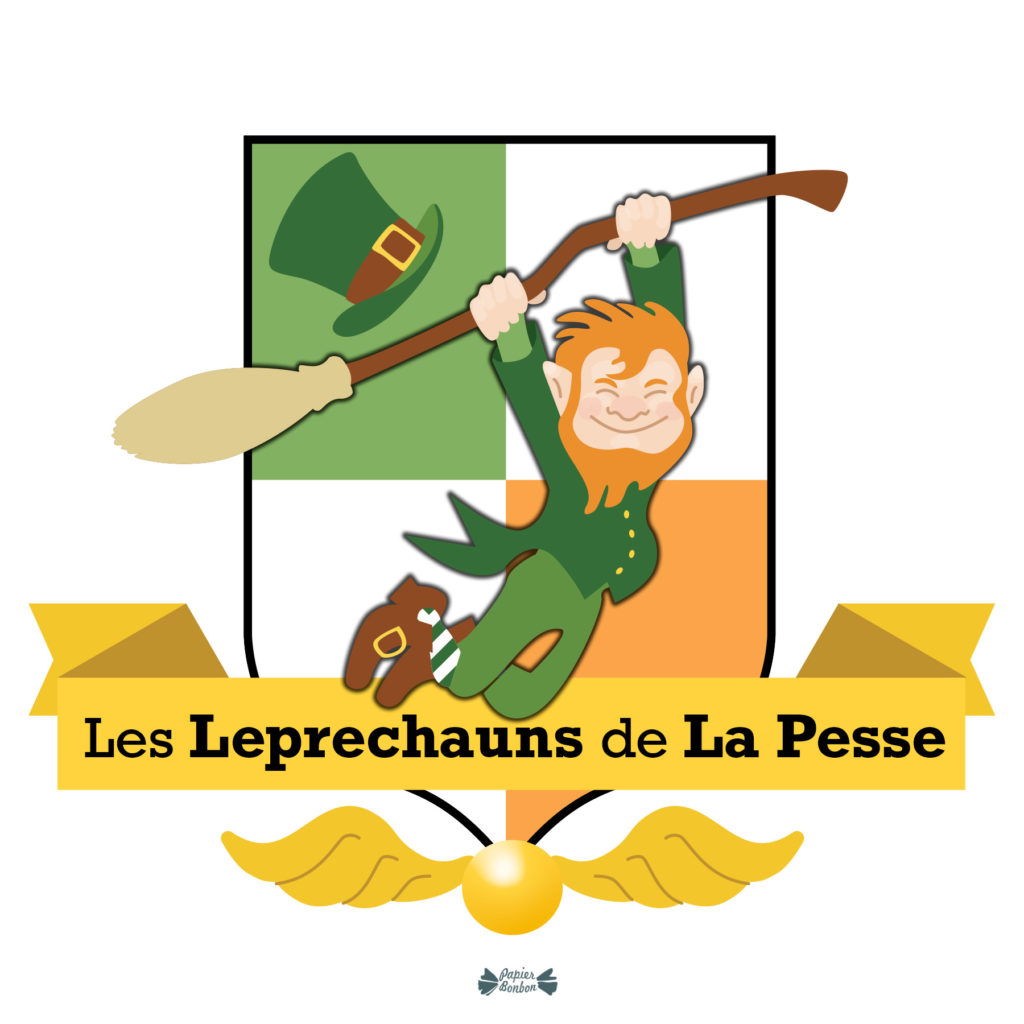 Coloriage Blason Leprechaun pour la Saint Patrick