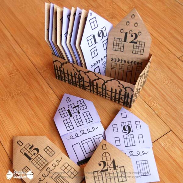 Calendrier Avent sachet thé infusions - Tea bag Advent Calendar DIY