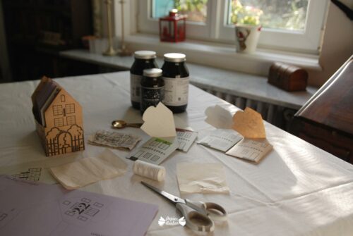 couture de sachet de thé maison le projet DIY calendrier de l'Avent