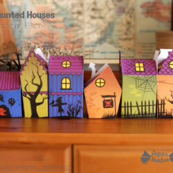 Boites maison hantée - Haunted houses treat box - Halloween