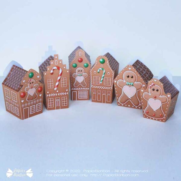 Boîtes maisons en pain d'épices - Gingerbread house box