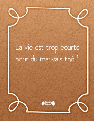 Proverbe sur le thé calendrier de l'avent