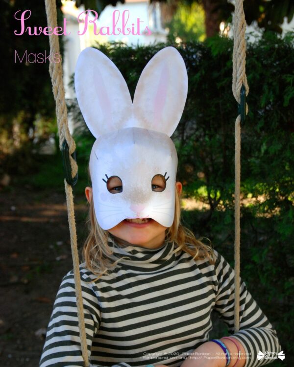 Masques Lapins pour Pâques / Easter Bunny masks