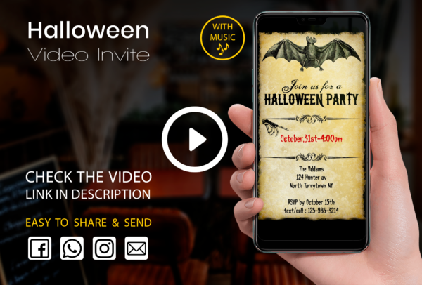 Halloween video invitation