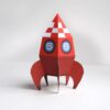 red rocket gift box l Boîte cadeau fusee rouge