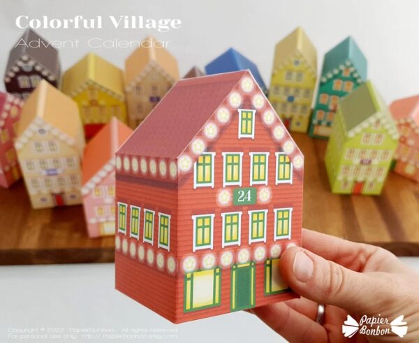 Calendrier de l'Avent Village de Noël Norvégien l Nordic Christmas village - Advent Calendar