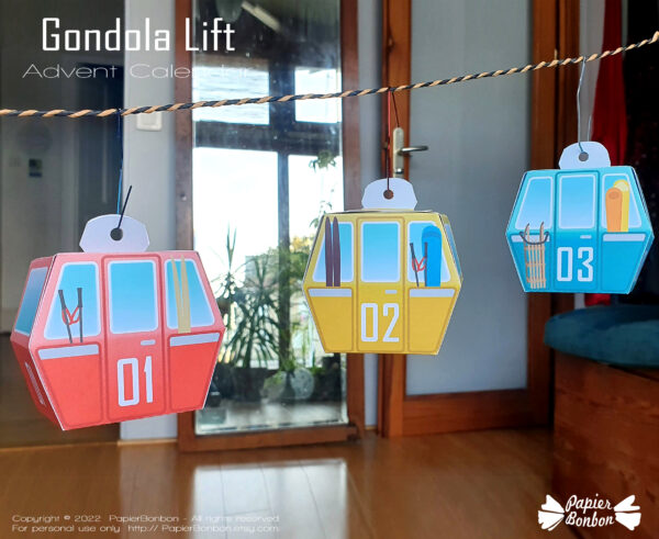 Gondola lift Advent Calendar | Calendrier télécabine de ski