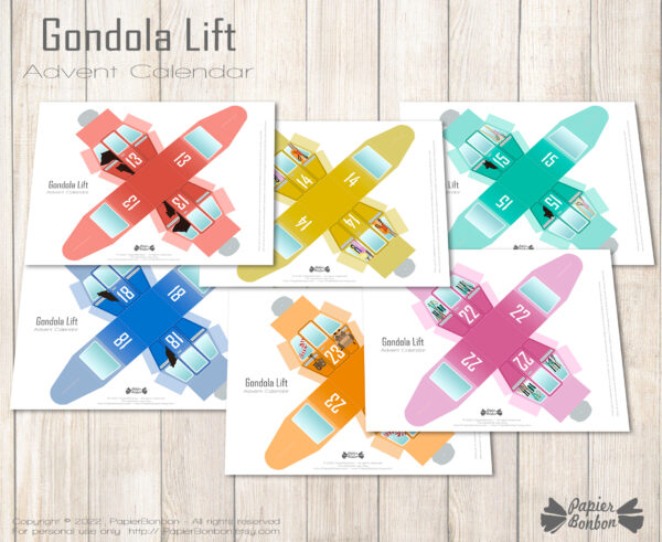 Gondola lift Advent Calendar | Calendrier télécabine de ski