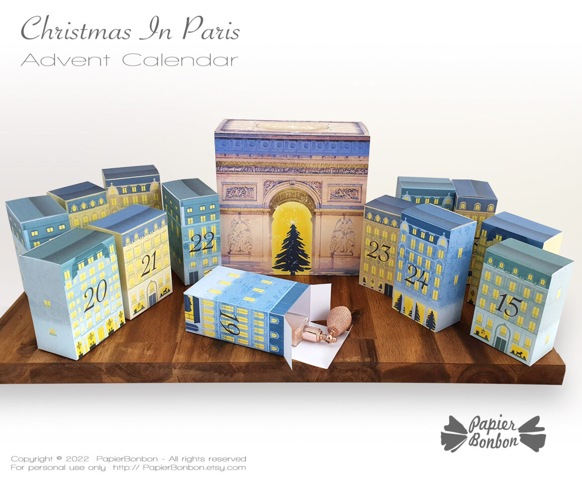 About the Christmas in Paris Advent Calendar - Papier Bonbon